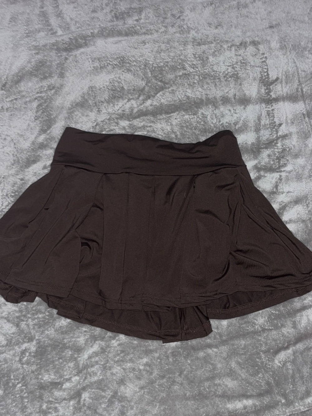 Black Athletic Skirt with Built-In Shorts
